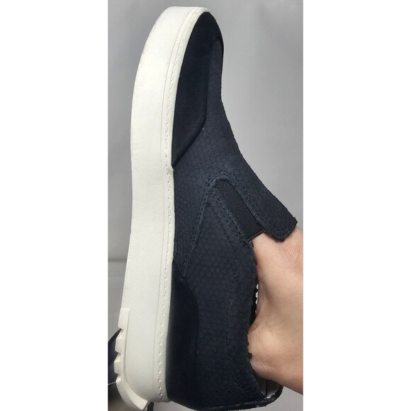 Sarto By Franco Sarto Lazer Platform Slip Ons Black Snake Embossed Leather Sz 7 - Picture 5 of 13